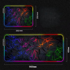 XL RGB Gaming Mauspad Beleuchtet Gummiert LED Mauspad Computer PC Mousepad Gamer
