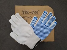 60 Paar Arbeitshandschuhe "FEINSTRICK" blau-genoppt Gr.8 OX-ON 140.08 -NEU-