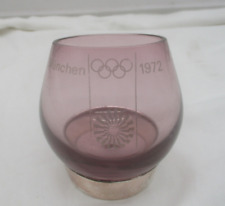 WMF EP Brass Teelichthalter Glas Rosa „Olympiade München 1972“