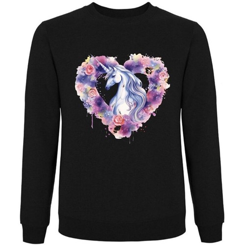 Sweatshirt schwarz einhorn - sweatshirt,