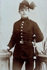 CDV Soldat mit Tschako Sachsen Schützen-(Füsilier-) Regiment Prinz Georg Nr. 108