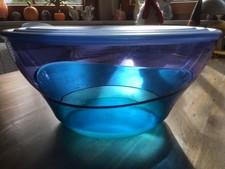 Tupperware Eleganzia Schale 4,6 Liter Schüssel Serie Eleganzia blau / türkis