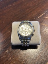 Michael Kors Lexington MK5955 38mm Edelstahl Gehäuse Damenuhr - Silber/ Gold