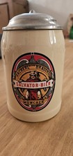 Alter Bierkrug Zacherl,sche Brauerei-Salvator- Bier 0.5 Liter