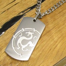 Edelstahl Halskette Herren Anhänger Männer Drachen Tag Panzerkette Lederhaldband