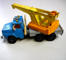 MAJORETTE Modellauto Kran SCANIA aus der Serie 3000 1/60 Blau-Gelb