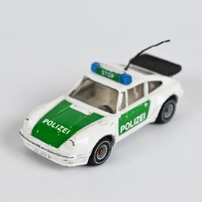 SIKU 1059 Porsche 911 Turbo Polizei 1:55 Blau Modellauto Diecast Vintage