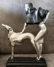 Skulptur Figur Statuette Alexander Danel Dame mit Barsoi Austin Productions Inc.