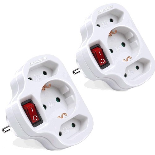 Fach steckdosenadapter mit - fach,