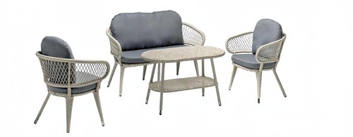 Sofagarnitur rattan graue - sofagarnitur,