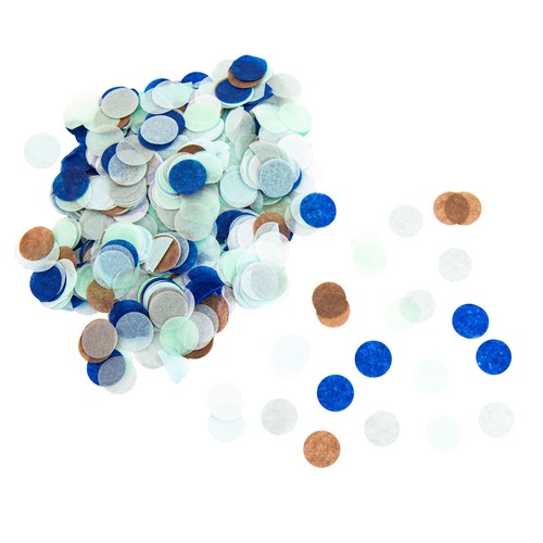 Papier konfetti blau braun - konfetti,