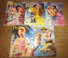 5 Historische Liebesromane, ältere Historical, 5 Taschenbände Romanhefte - bk707