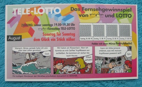 Mosaik abrafaxe tele lotto - abrafaxe, tele-lotto