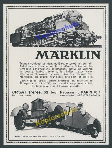 Reklame märklin paris orsat - reklame,