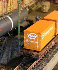 1:160 Roco Einheitstaschenwagen der ÖBB mit 2x20" Container Gebrüder WEISS