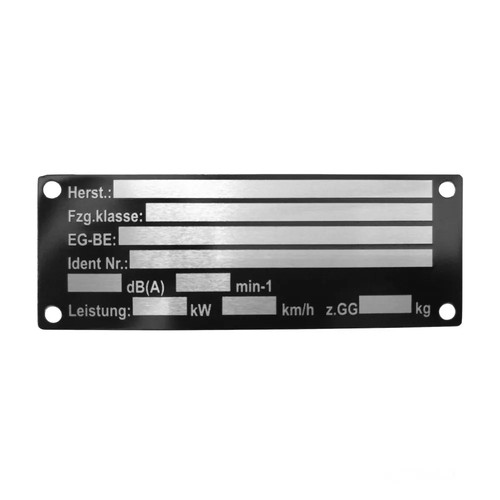 Typenschild motorrad - typenschild,