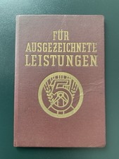 Ausweis f. ausgezeichnete Leistungen 1952 Kreistheater Crimmitschau