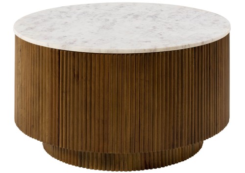 Couchtisch rund mango 80x80x45 - couchtisch,