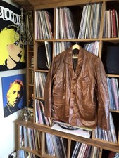Braune Lederjacke Herren 70er