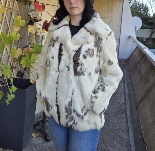 Vintage kaninchenfelljacke - vintage,