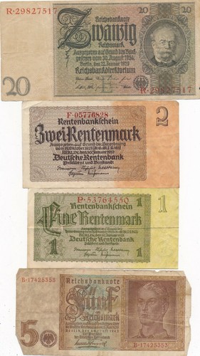 35560 4x geldscheine - nr.35560,