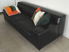 Schönes IKEA Ledersofa, schwarz, B 225 x T 95 x H 75 cm, sehr guter Zustand