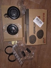 120W 4 Ohm Super Tweeter Car Speaker 25mm Horn Siren 12V/24V Black Speakers Pair