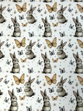 Baumwollstoff kinderstoff hase - baumwollstoff,