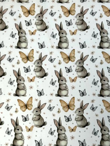Baumwollstoff kinderstoff hase - baumwollstoff,