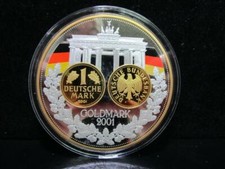Medaille -1 DM Goldmark 2001