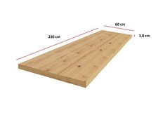 Küchen Arbeitsplatte 230cm 38 mm Küchenzeile Küchenblock Eiche Artisan Eko Stilo