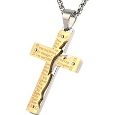 Kreuz kette herren edelstahl - kette,