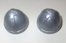 13911, 2x Helm, Topfhelm (für Kinder Figur), Prinz, silber