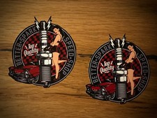 2x Girl Aufkleber Pinup 50th 60th 70th Racer Rockabilly Tattoo Hot Rod Rat #284