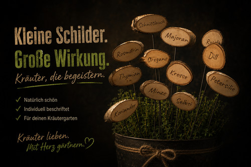 Kräuterschilder birkenholz - kräuterschilder,