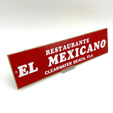 EL restaurante mexicano Clearwater Beach Mancave Hausbar Holz Schild Vintage