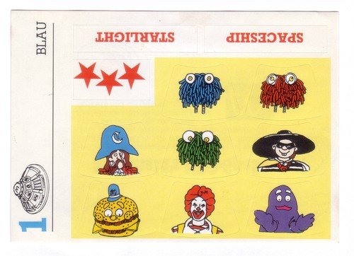 Mcdonald ufo spaß aufkleber - mcdonald's,