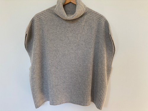 Damen kaschmir strick poncho - kaschmir,