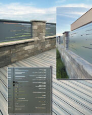 Alu-Zaunpaneele Design Alu Blech H 1M L 2M Gartenzaun Sichtschutzzaun Windschutz