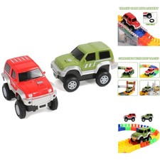 Spielzeugauto 2 Stück für Autorennbahn Kinder, Strax Bahn Auto Rennauto Kompa...