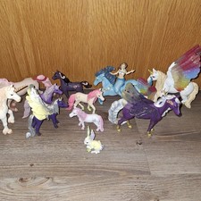 Schleich Pferde Einhörner Einhorn mit Fohlen Glitzer Selten Sammlung 12 Teile
