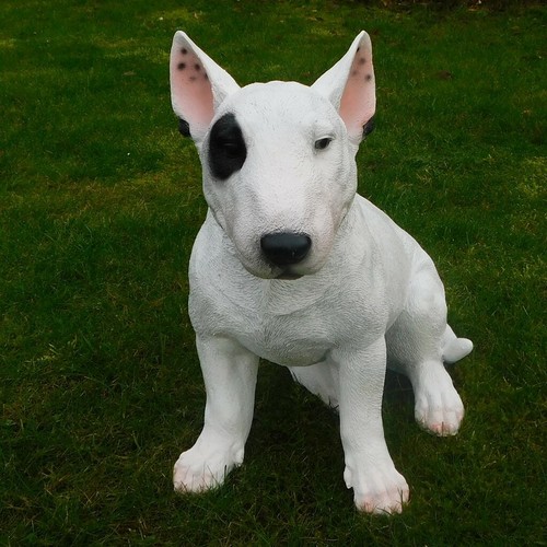Gartenfigur hund bullterrier - gartenfigur,
