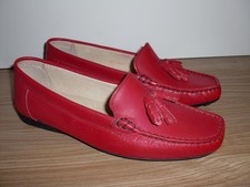 Naturläufer Slipper Gr. 39, Mokassins, NEU, OM + Decksohle echt Leder tolles ROT