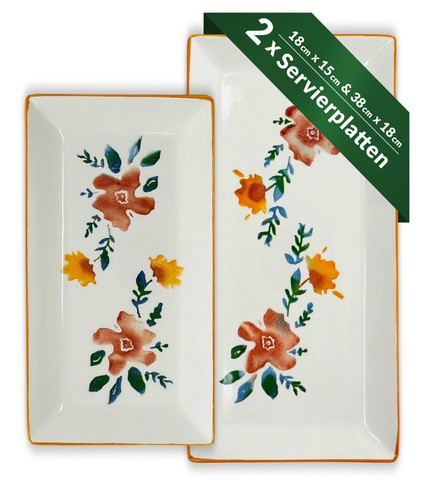 Keramik servierplatten 2er - keramik, set