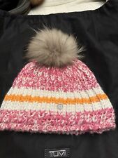 Bogner Strickmütze Bommel Pelz Wolle Gr. L NP 180€ (dc72)