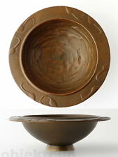 große Bronze Fußschale mit Dekorfries BKB Berliner Bildguss 2,4kg art deco