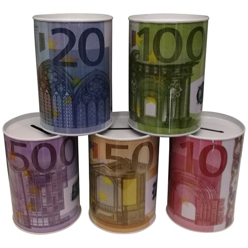 Spardose metall euro schein - spardose,