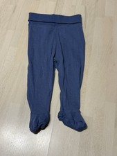 H&M Babyhose mit Füßen Gr. 68 – Blau – 100% Baumwolle | Weich & bequem