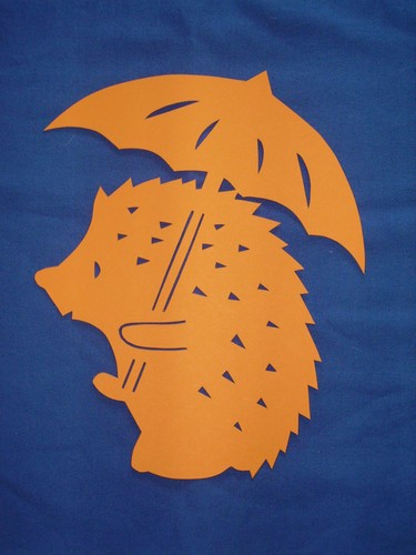Fensterbild tonkarton igel mit - fensterbild,