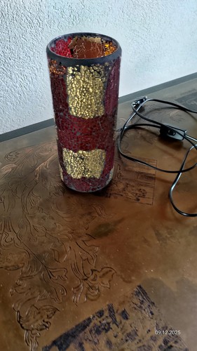 Tiffany tischlampe rot gold - tiffany,